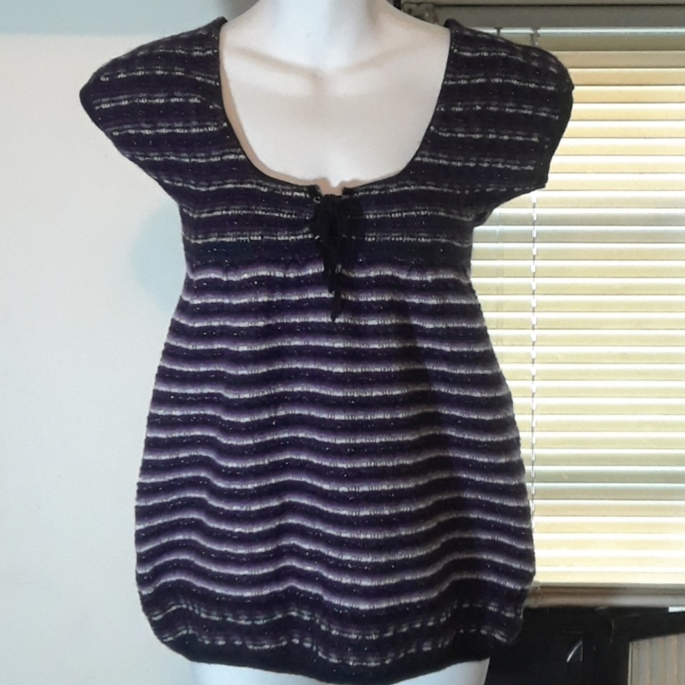 Free People Short Sleeve Wool Sweater Size M